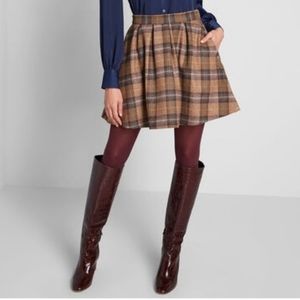 Modcloth wool pleated skirt